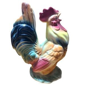 Vintage 40’s Royal Copley, Windsor ceramic glazed farmhouse rooster figurine.